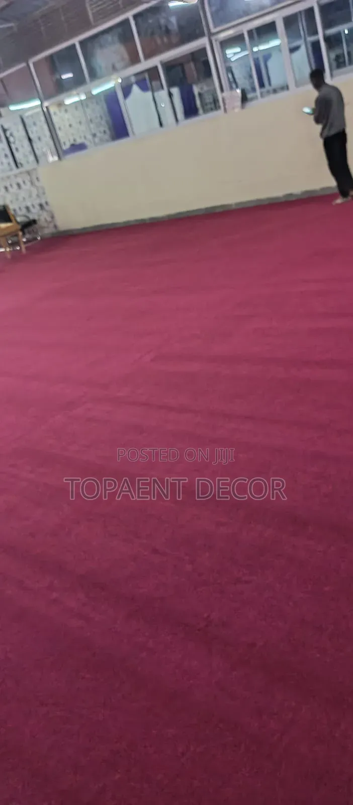 Maroon Delta Wall to Wall Carpets