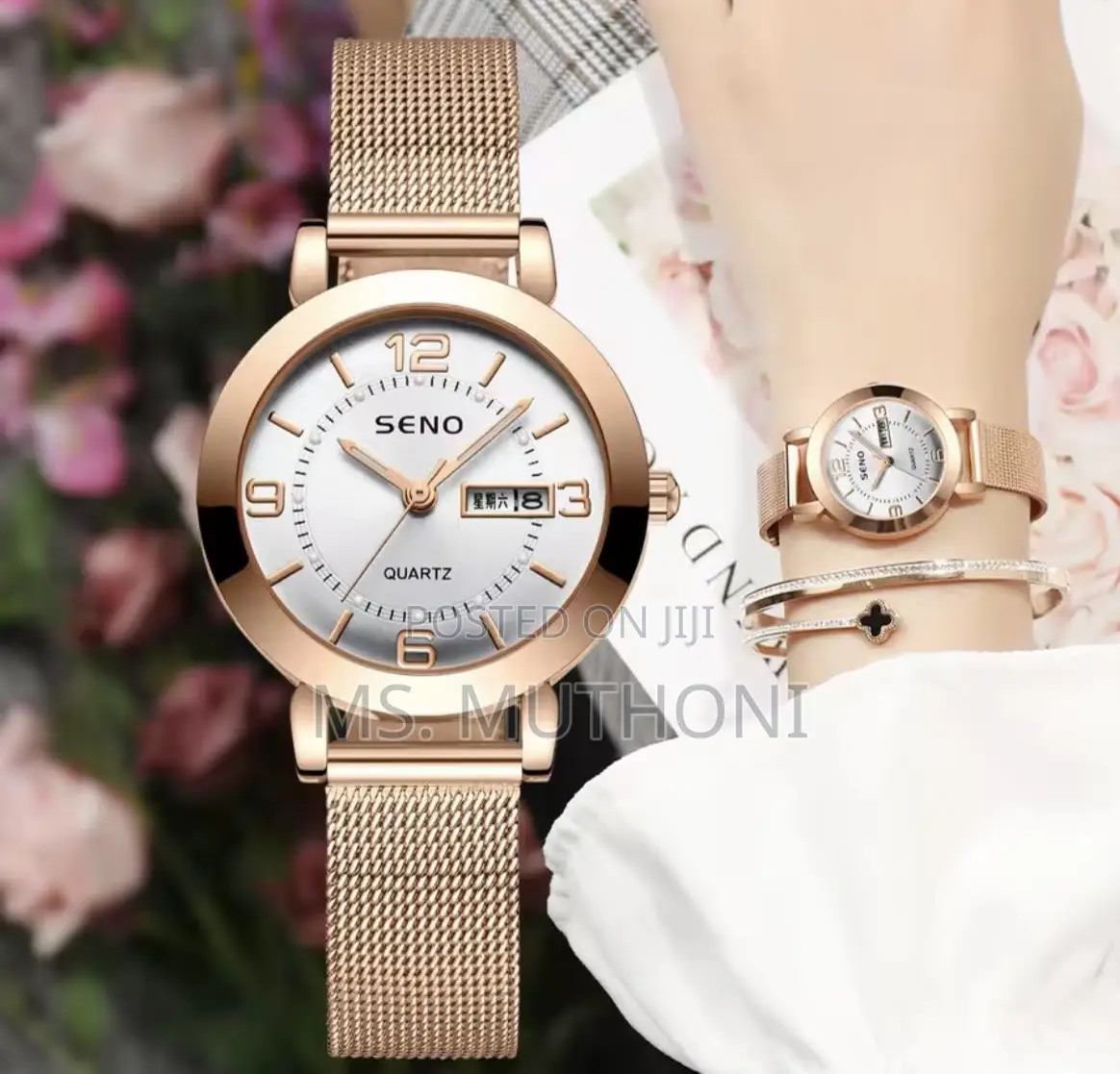 Luxury Seno S027 Elegant Quartz Watch for Ladies