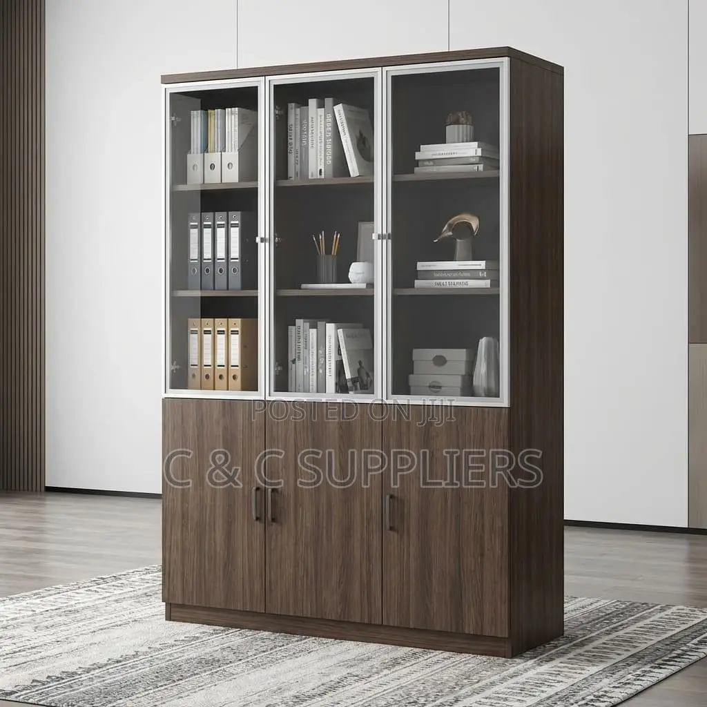 3-Door's Wood Home Office Cabinet