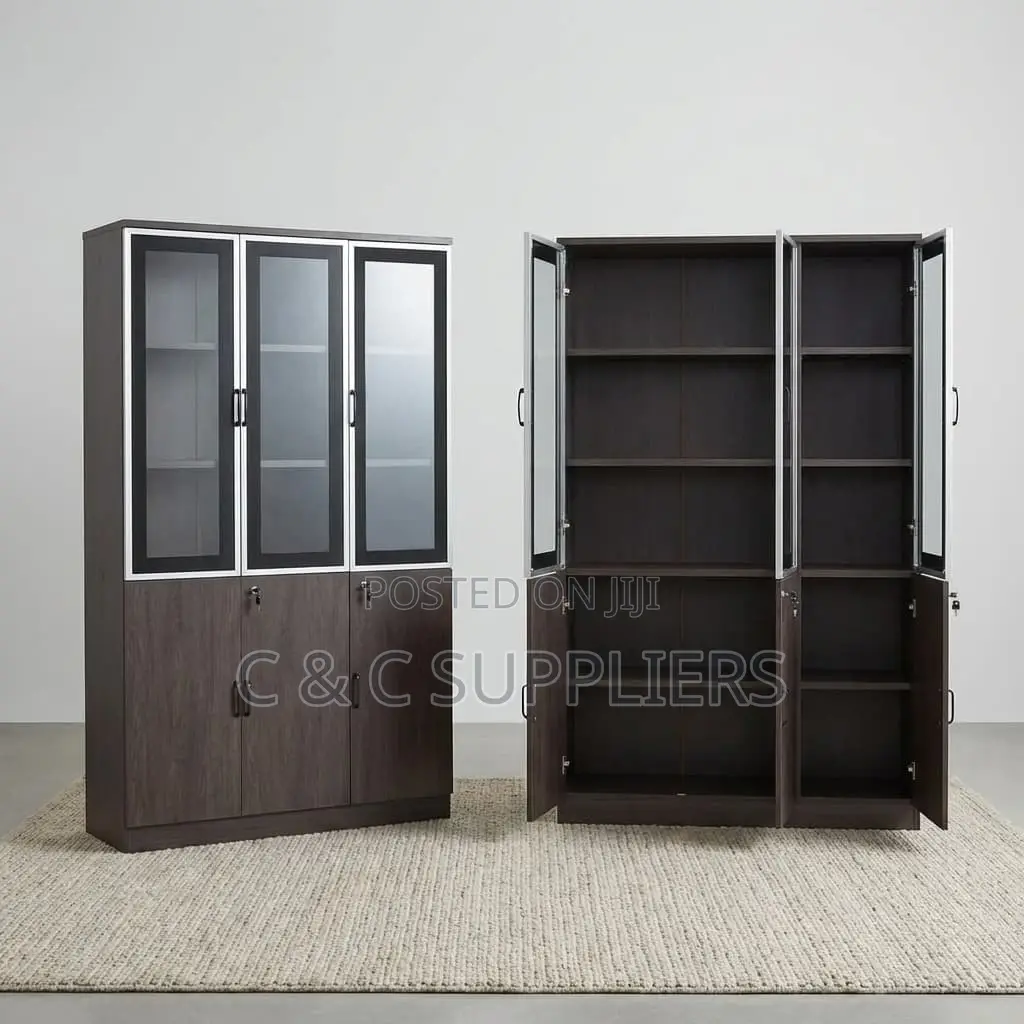 3-Door's Wood Home Office Cabinet