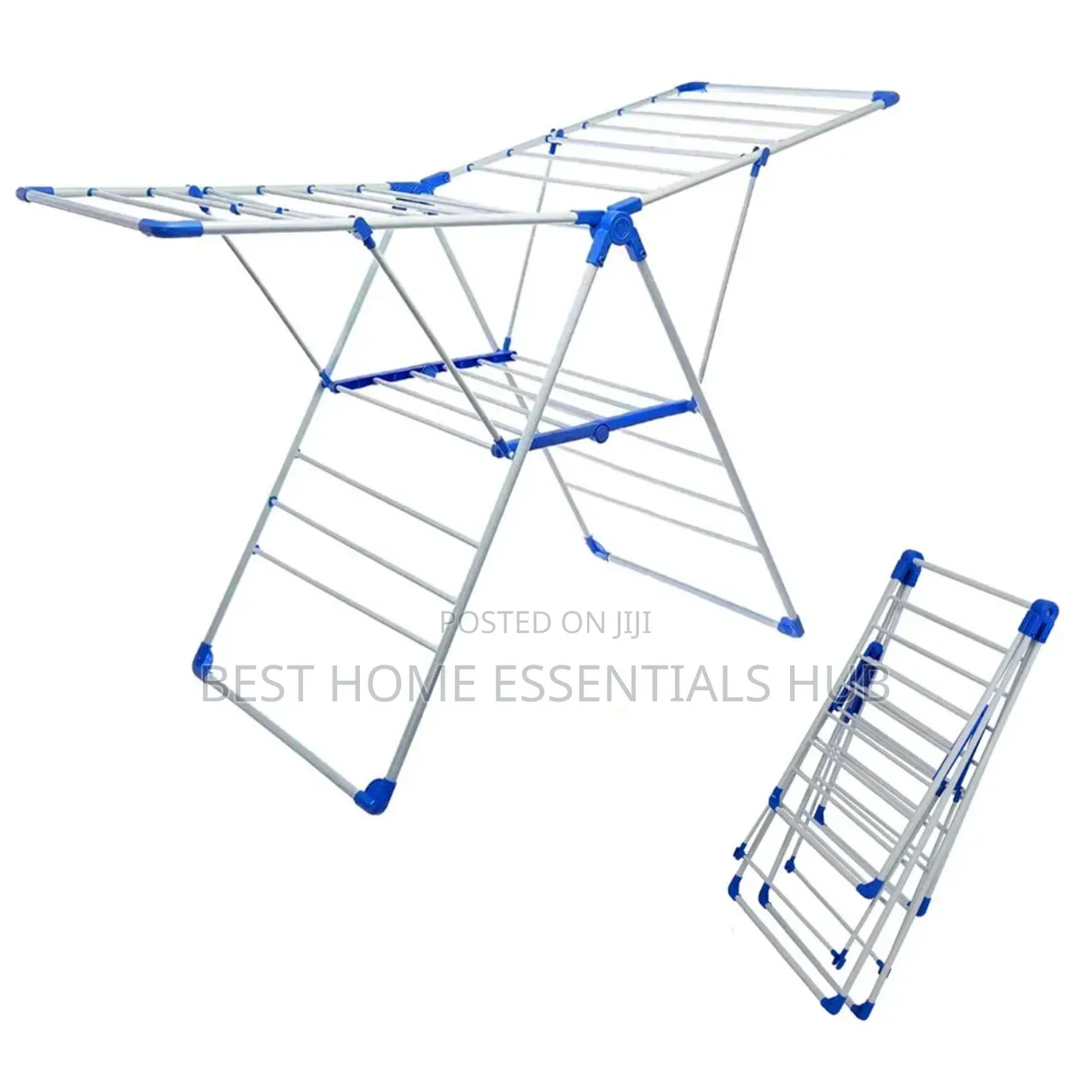 *Foldable Clothes Drying Rack With Hanger Rail