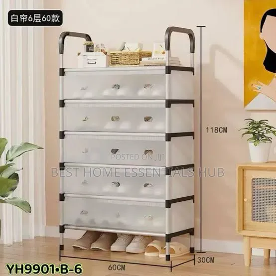 *Shoe Storage Cabinet Foldable and Space-Saving Design-4layer/5l/6l