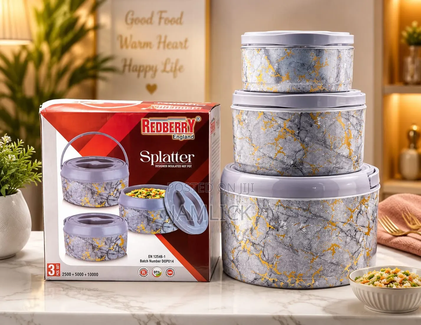 3-Piece Splatter Hot Pot Set - Jf