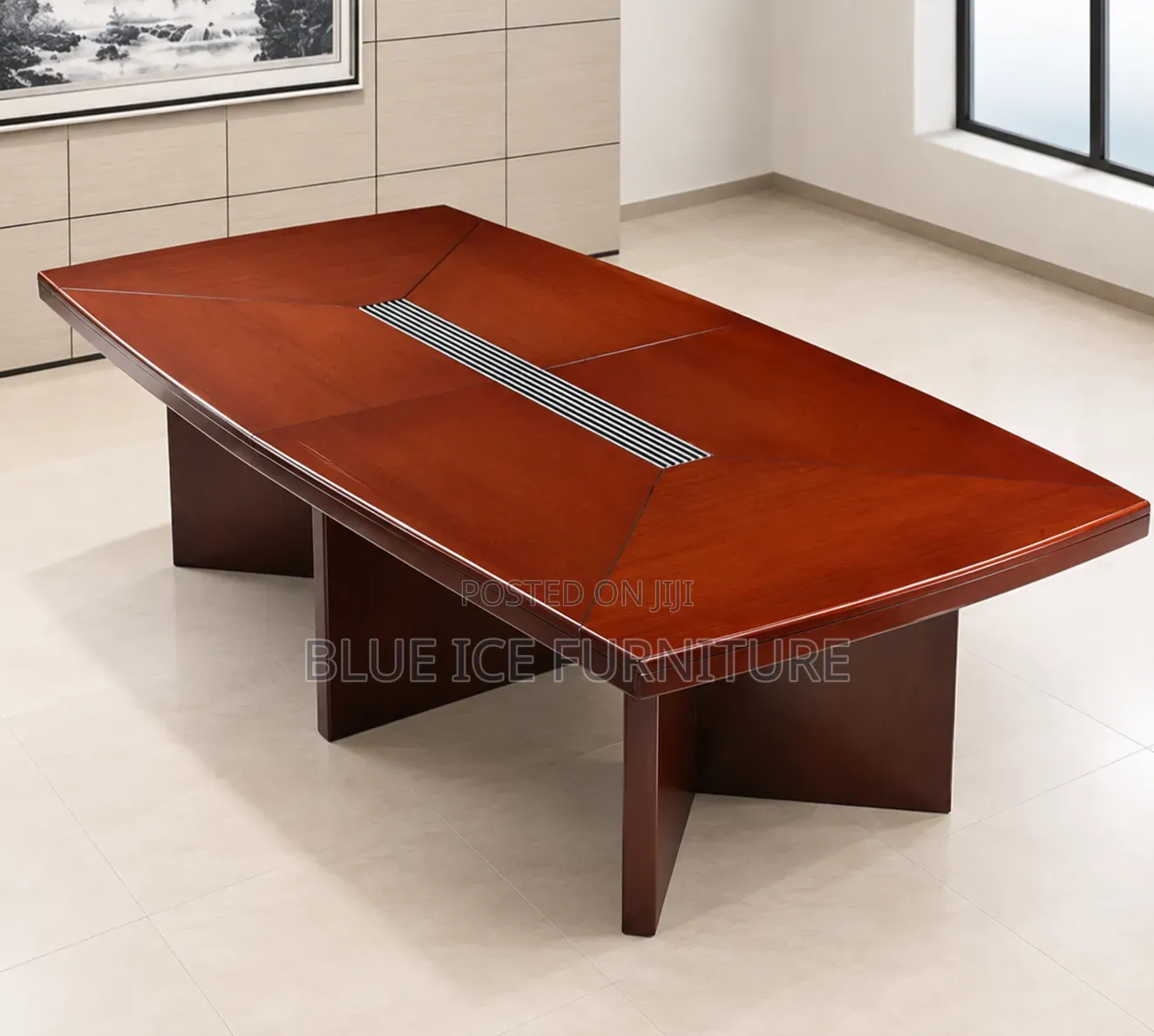 Boardroom Table 2.4m Mahogany Wood