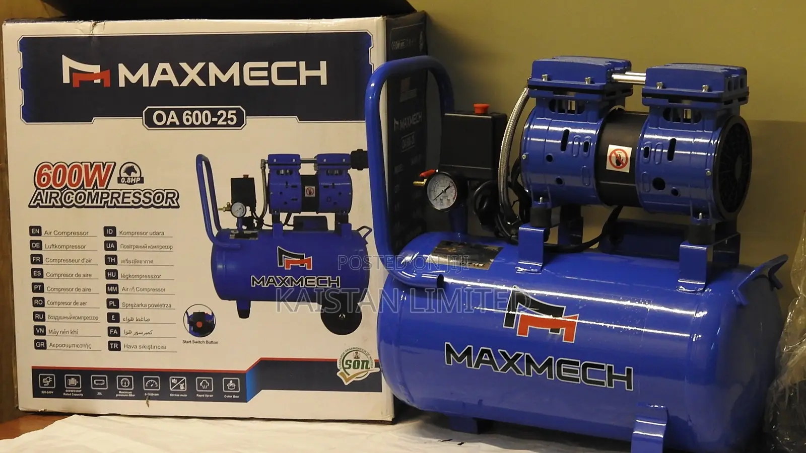 Maxmech 650w Silent Air Compressor (25l Capacity)