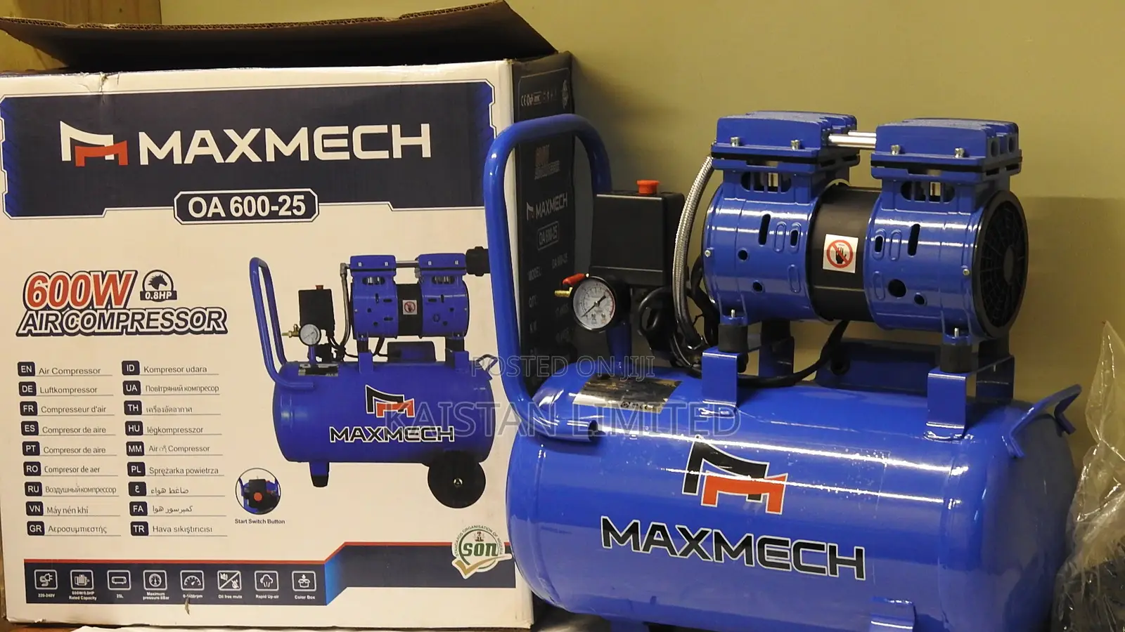 Maxmech 25l Ultra-Quiet 650w Air Compressor