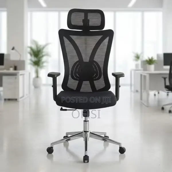 Office Chair; Ergonomic Mesh-Back Office Chair
