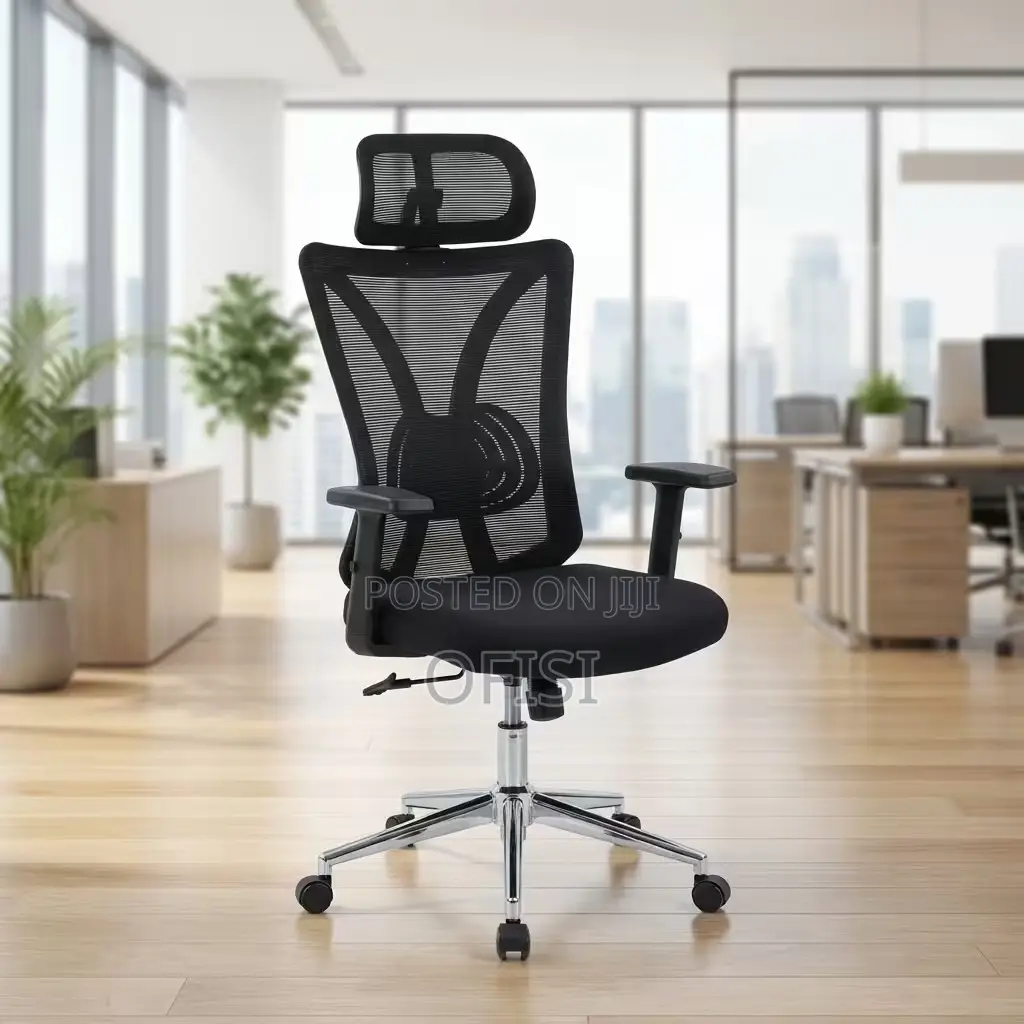 Office Chair; Ergonomic Mesh-Back Office Chair