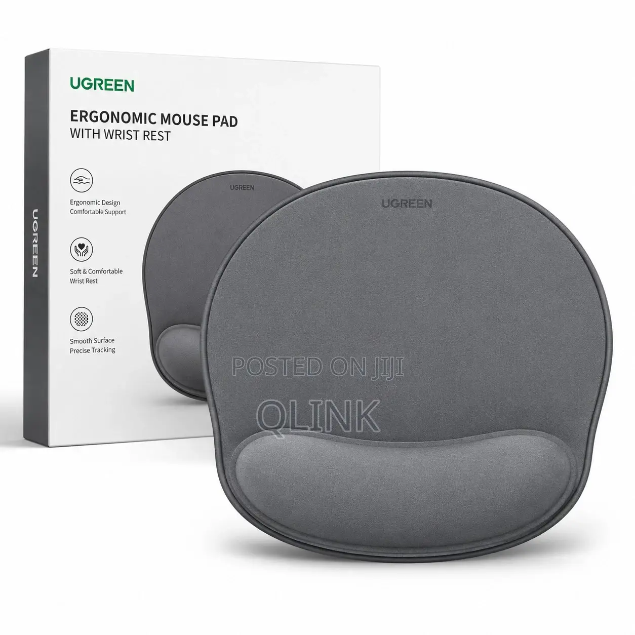 Ugreen Ergonomic Mouse Pad With Wrist Rest Gray