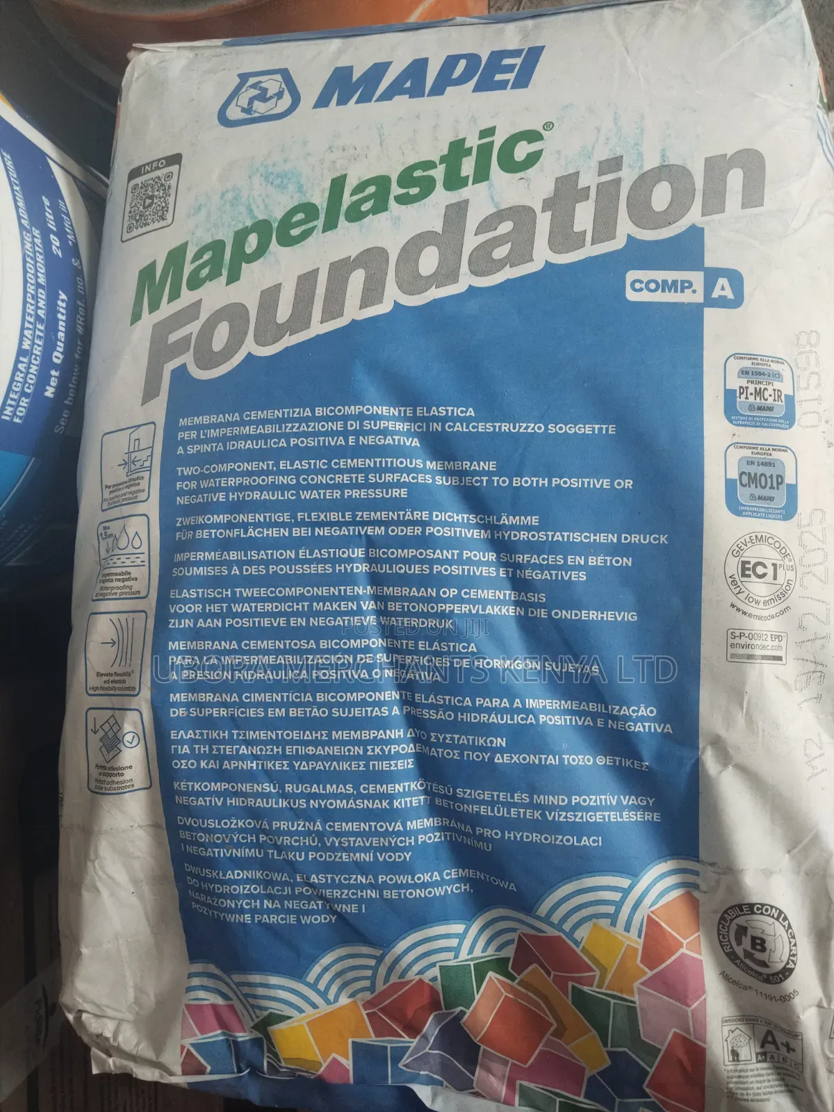Two-component Mapelastic Foundation Waterproofing Chemical