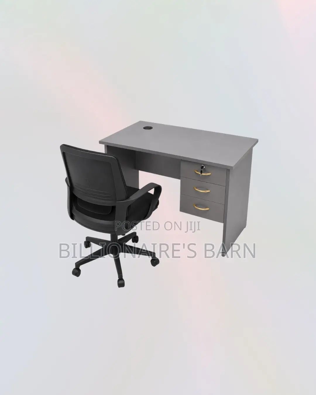 Practical 1m Desk and Mid-Back Ergonomic Mesh Chair for Office Corners