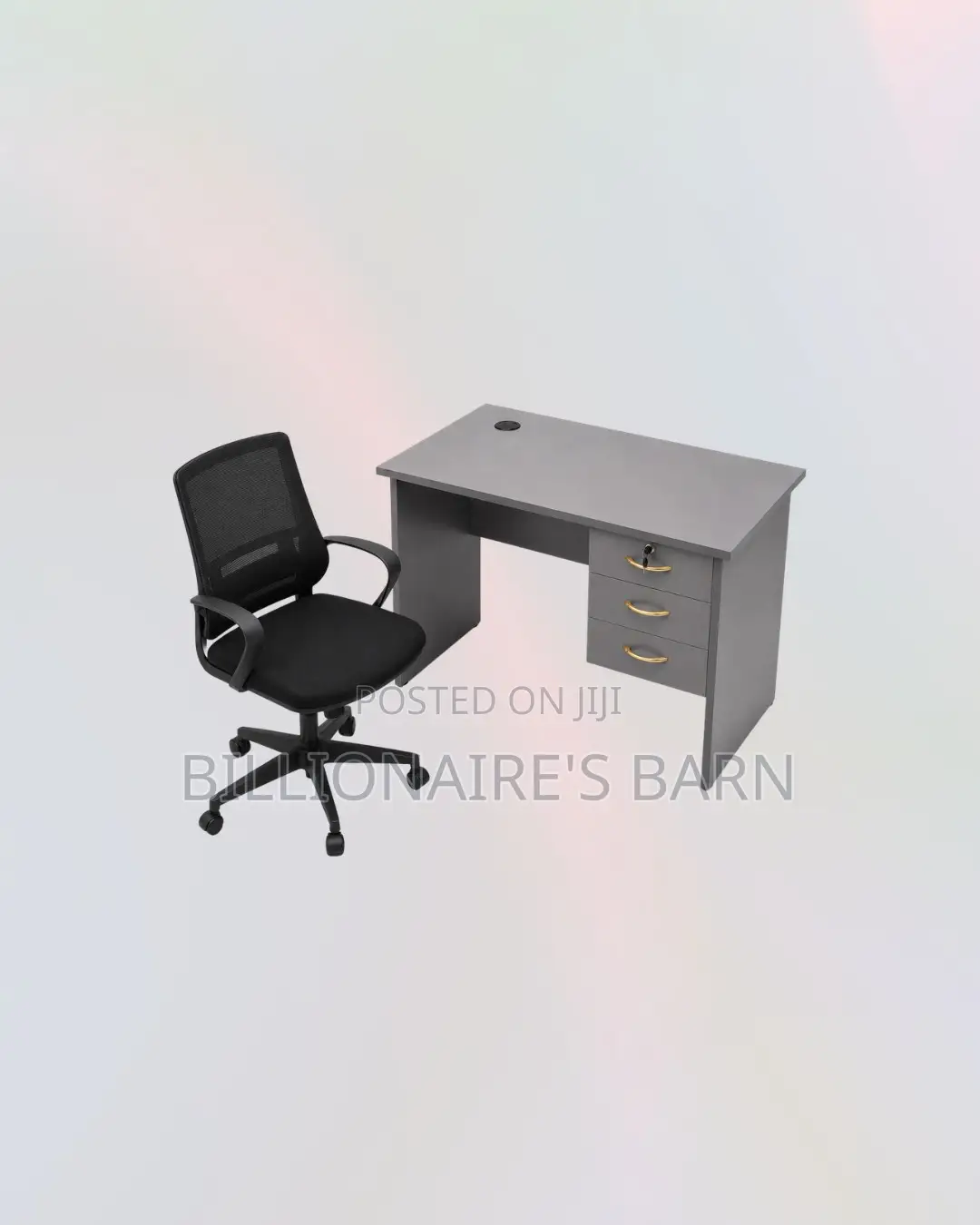 Practical 1m Desk and Mid-Back Ergonomic Mesh Chair for Office Corners