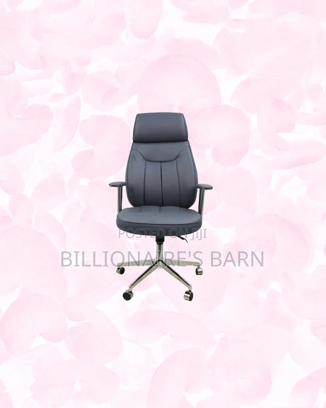 Grey Executive Leather Chair High Back for Fast Paced Workdays