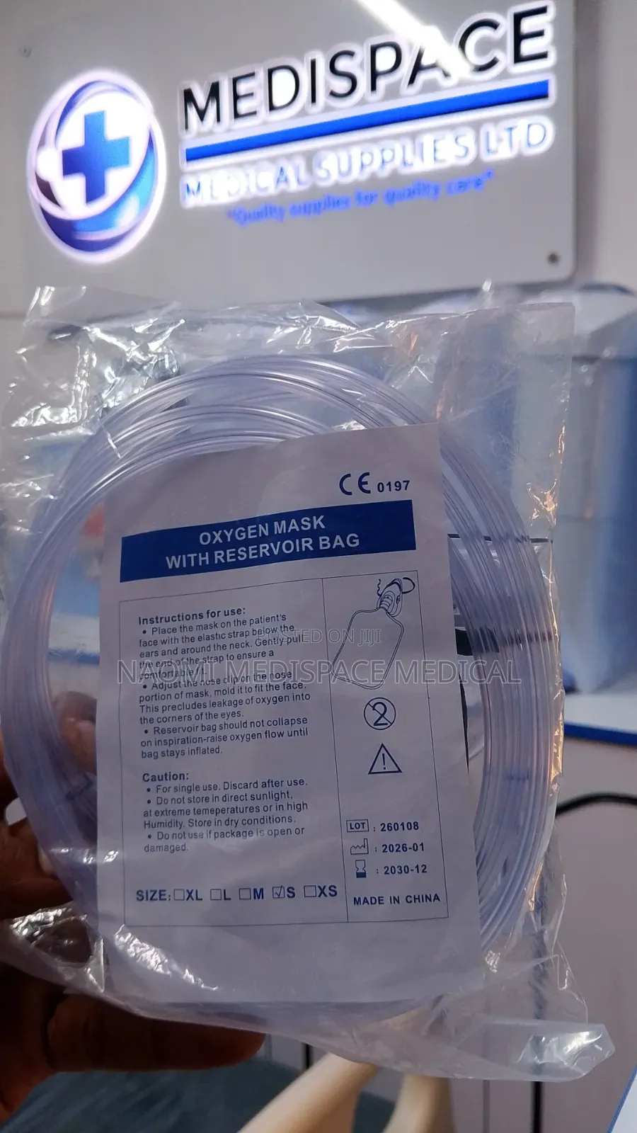 Small Oxygen Mask With Reservoir Bag
