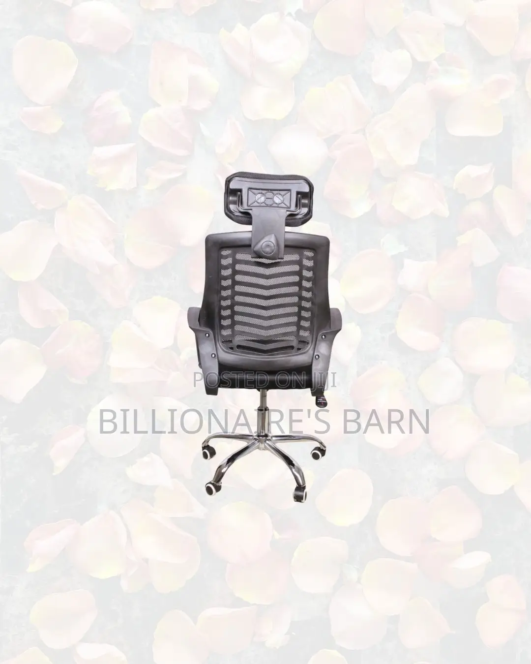 Practical Secretarial Mesh Chair With Headrest for Small Office Layout