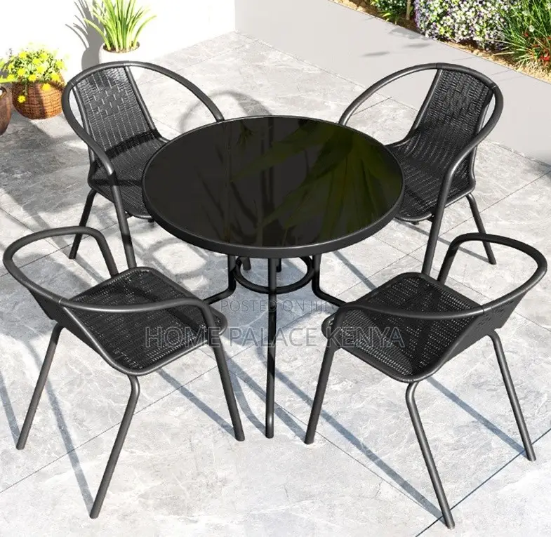Outdoor Chair: Iron Cane Waterproof Balcony Chair