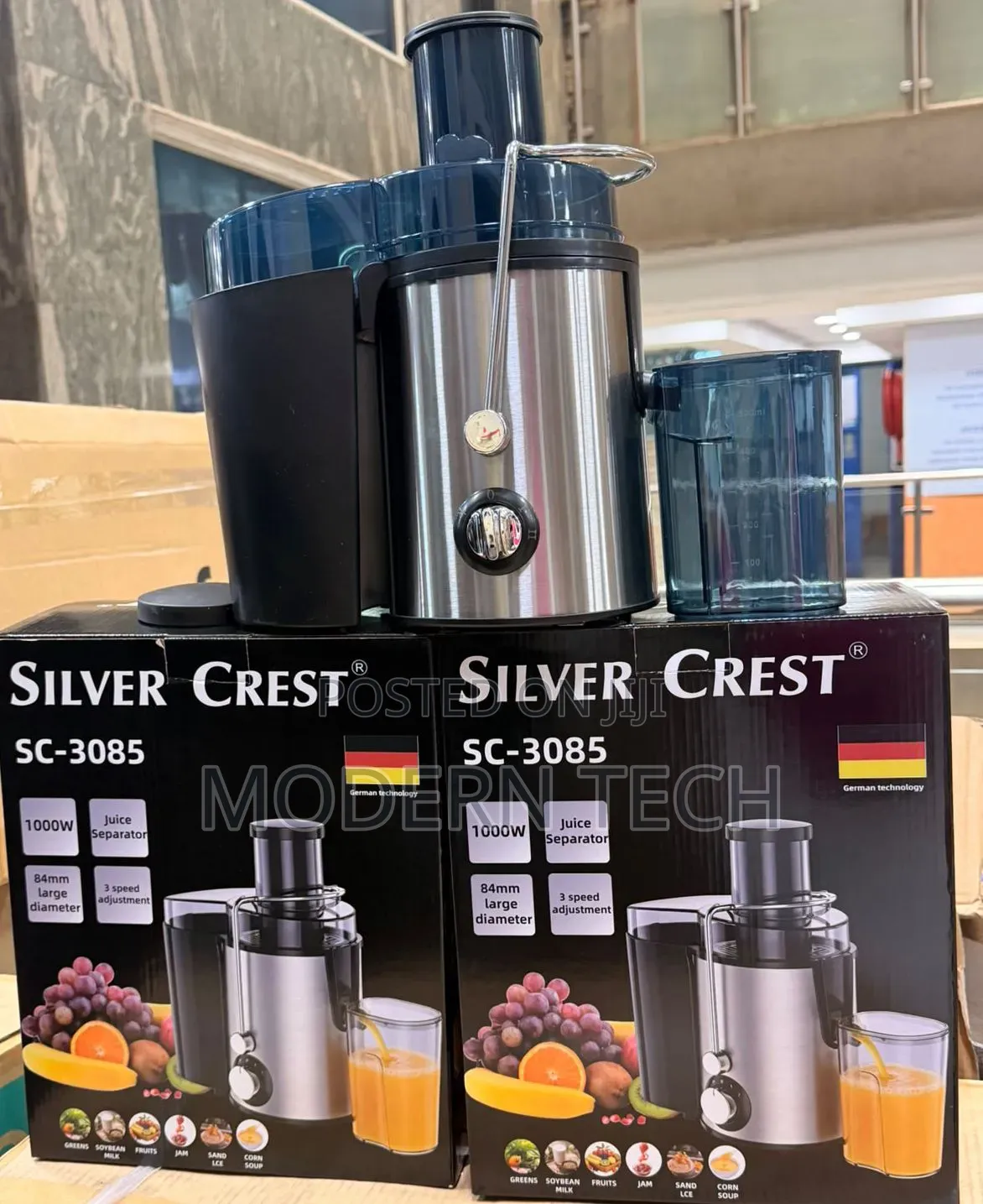 Silvercrest 1000w Juice Extractor – Powerful Fruit Vegetable Juicer