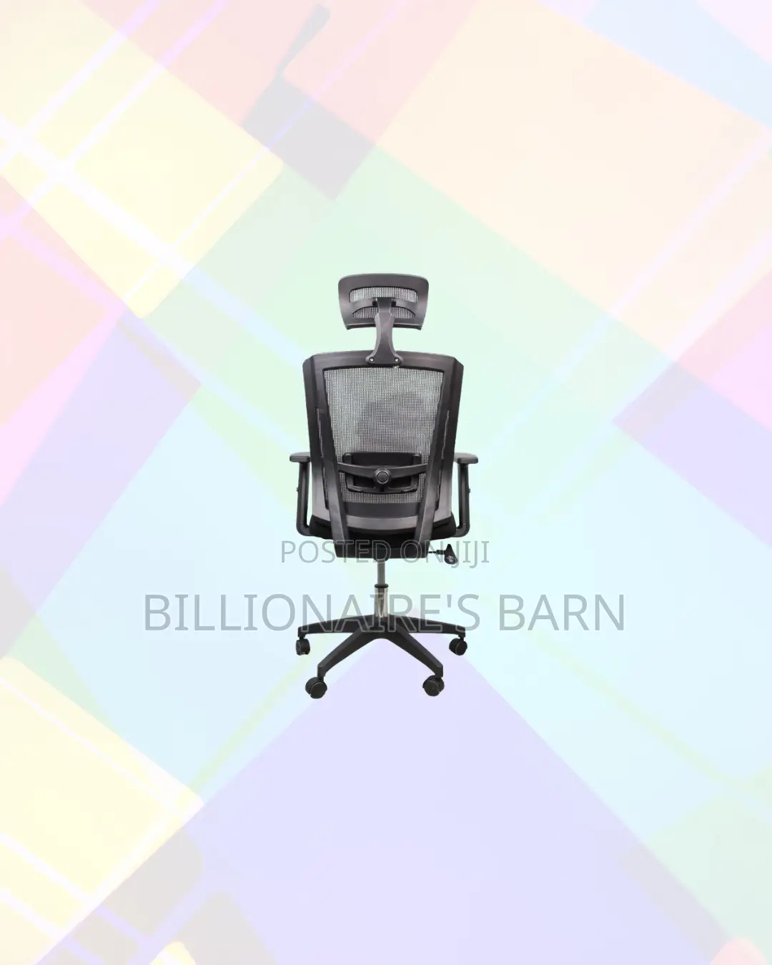 Practical Black Mesh Chair With Nylon Base for Small Office Layouts