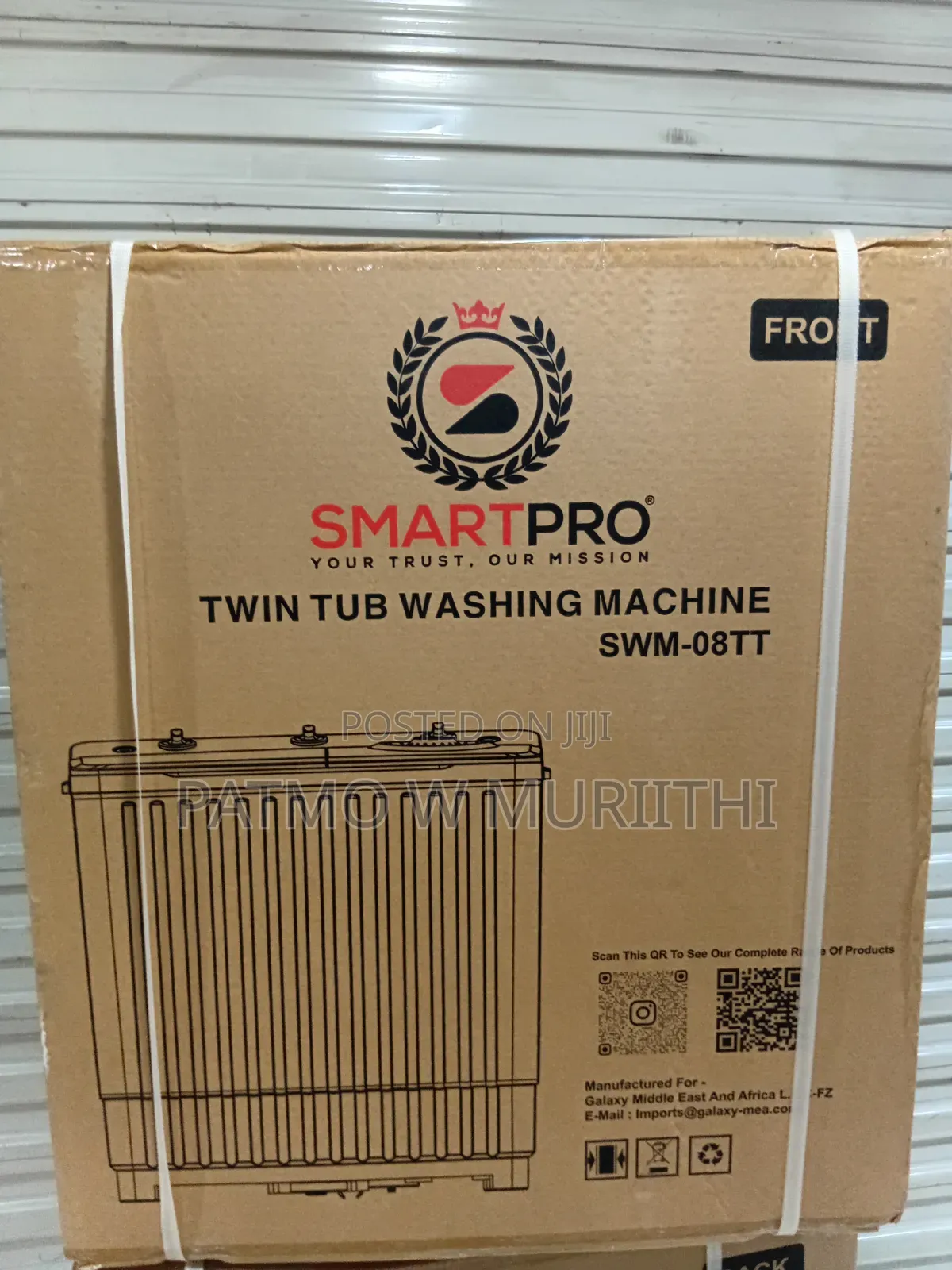 8kgs Smartpro Washing Machine Topload Wash and Spin