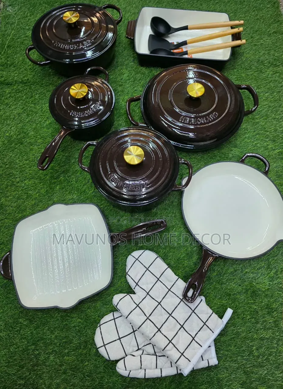Premium 12-Piece Enamel Cast Iron Cookware Set