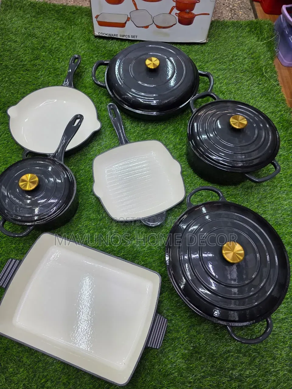 Premium 12-Piece Enamel Cast Iron Cookware Set