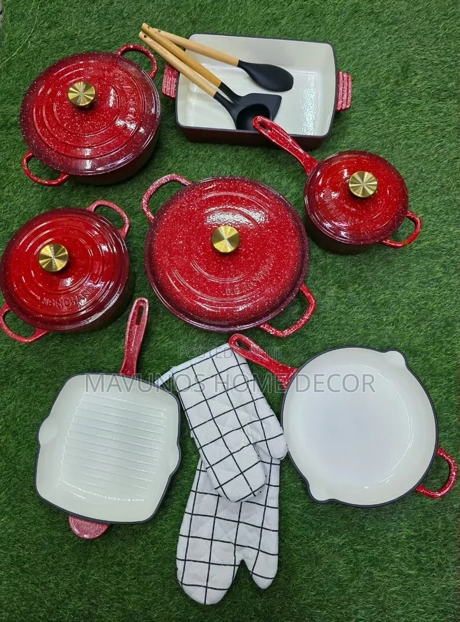 Premium 12-Piece Enamel Cast Iron Cookware Set