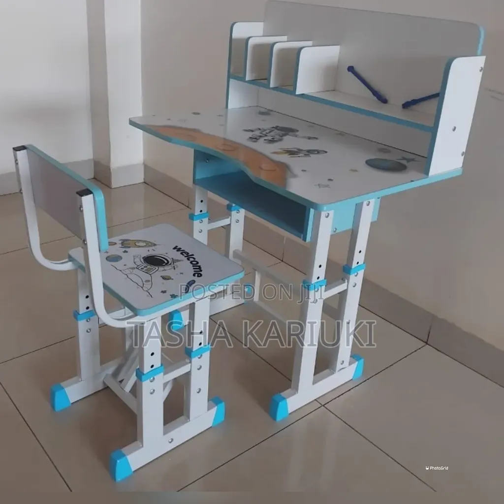 Elegant Kids Study Table _ Blue and Pink