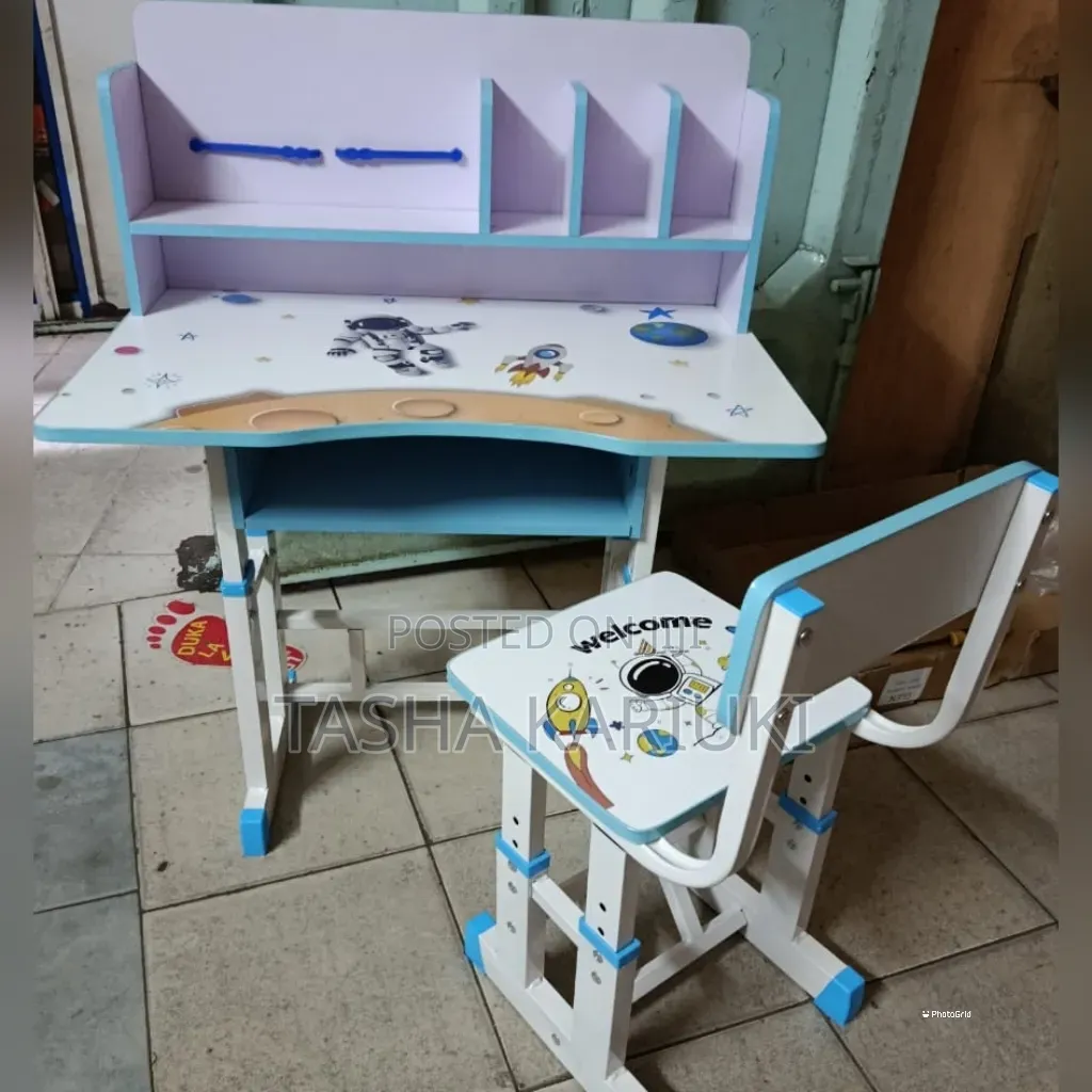 Elegant Kids Study Table _ Blue and Pink