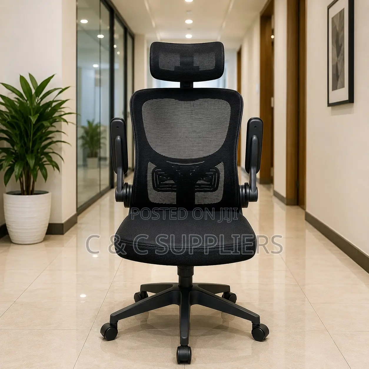 Adjustable Orthopedic Seat With Flip Arms