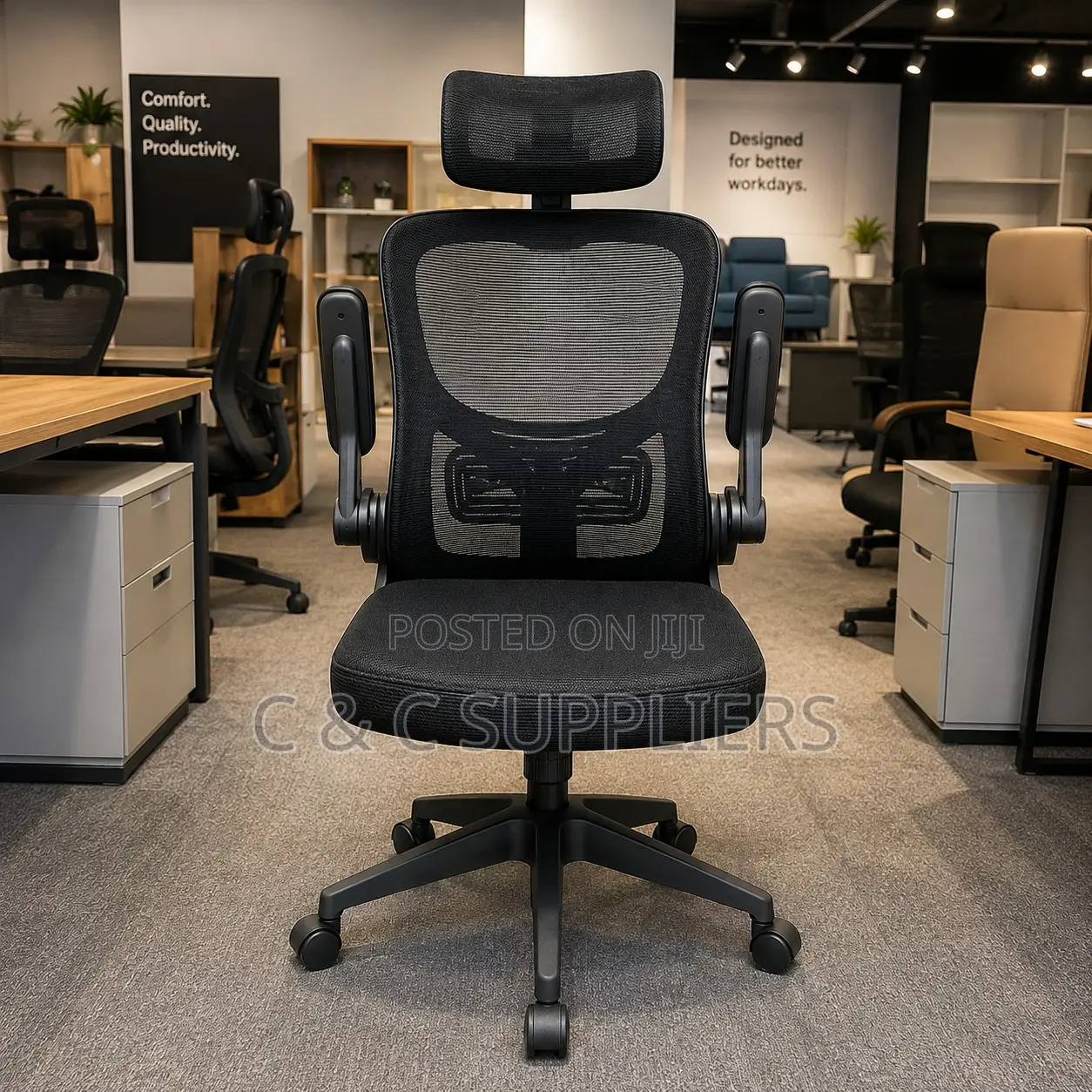 Adjustable Orthopedic Seat With Flip Arms