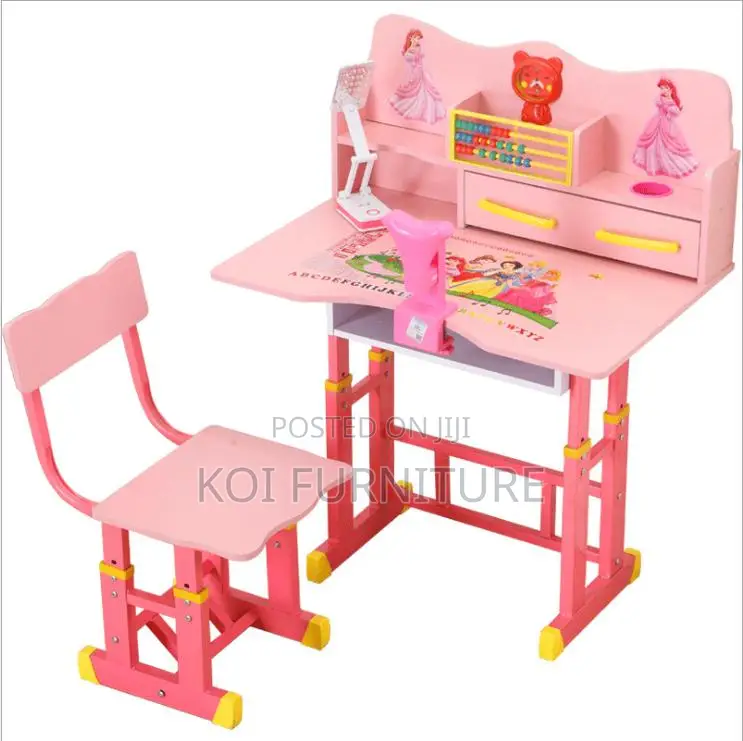 Home Desk; Brown Home Schooling Kids Desk Chair Sets