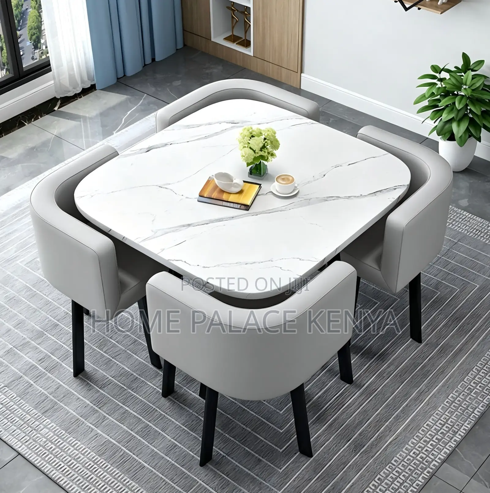 Dining Set: 4 Seater Live Edge Luxury Dining Set
