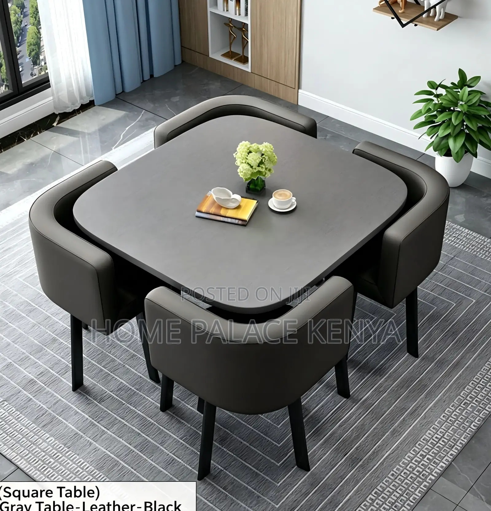 Dining Set: 4 Seater Live Edge Luxury Dining Set