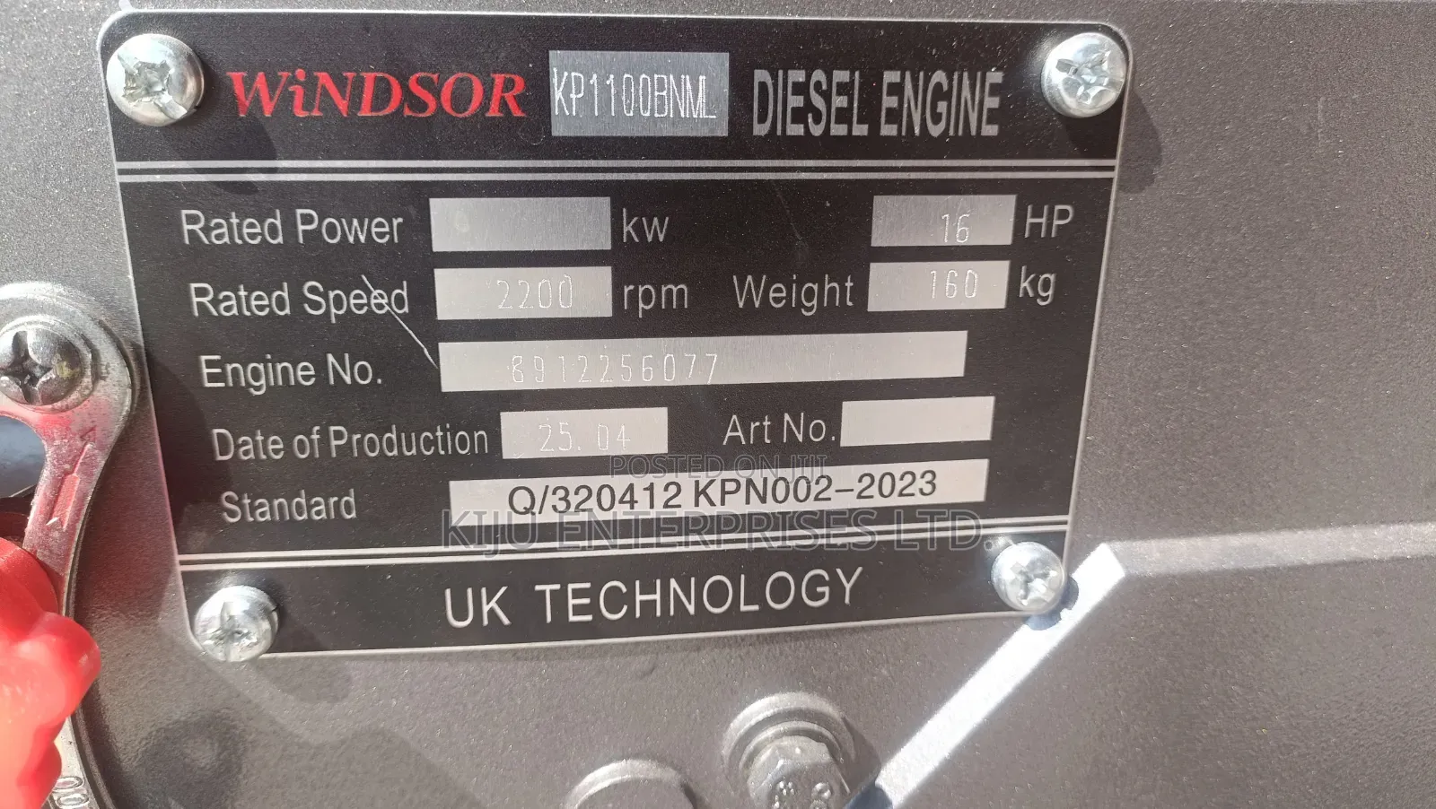 16hp Windsor Walking Tractor