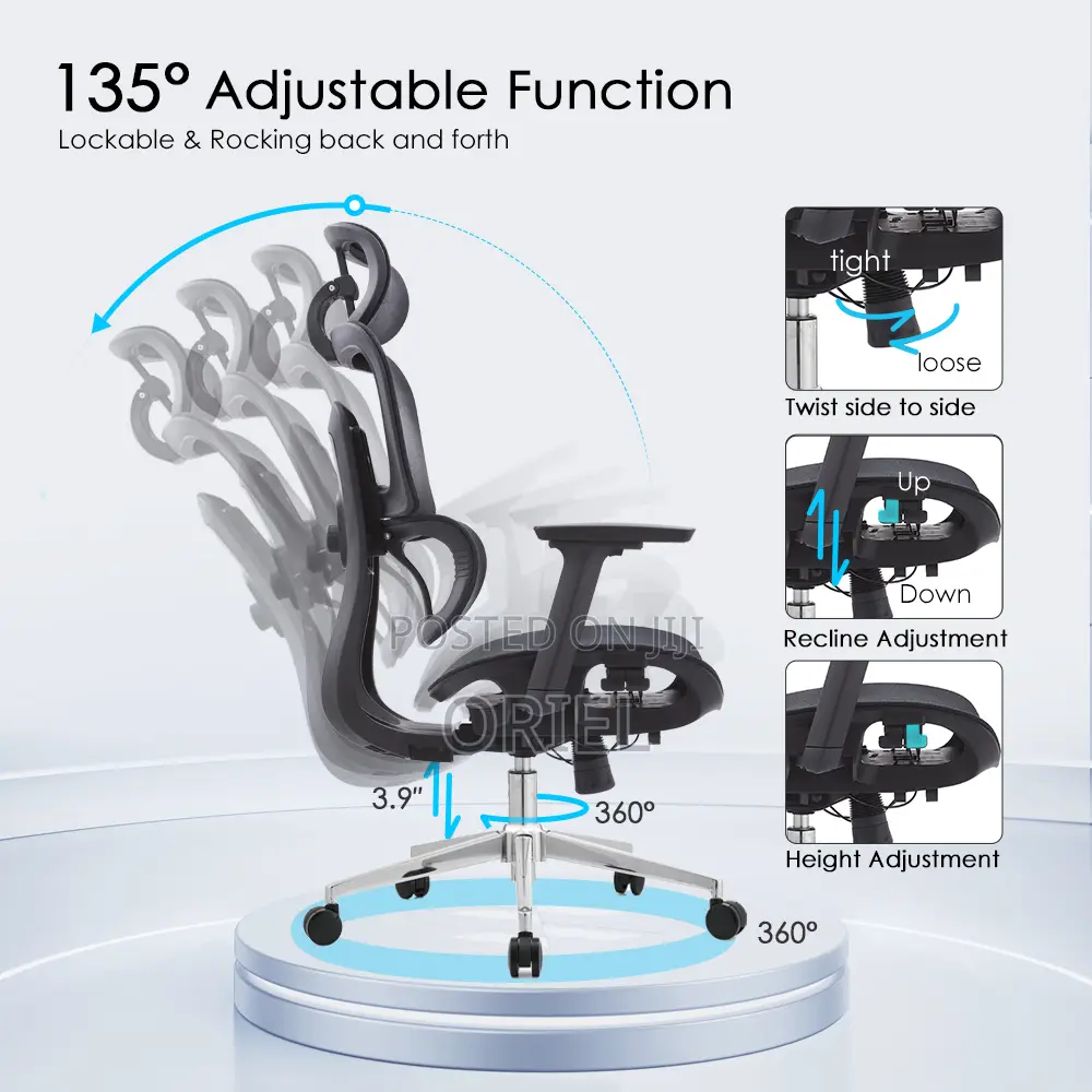 Office Chair : Orthopedic Office Chair With Breathable Mesh Backrest