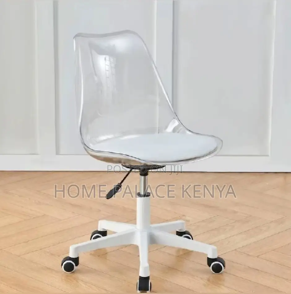 Study Chair: Acrylic Swivel Leather Computer Lift Chair