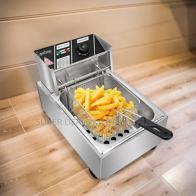 Heavy-Duty 4l/6l Electric Single Tank Stainless Steel Deep Fryer