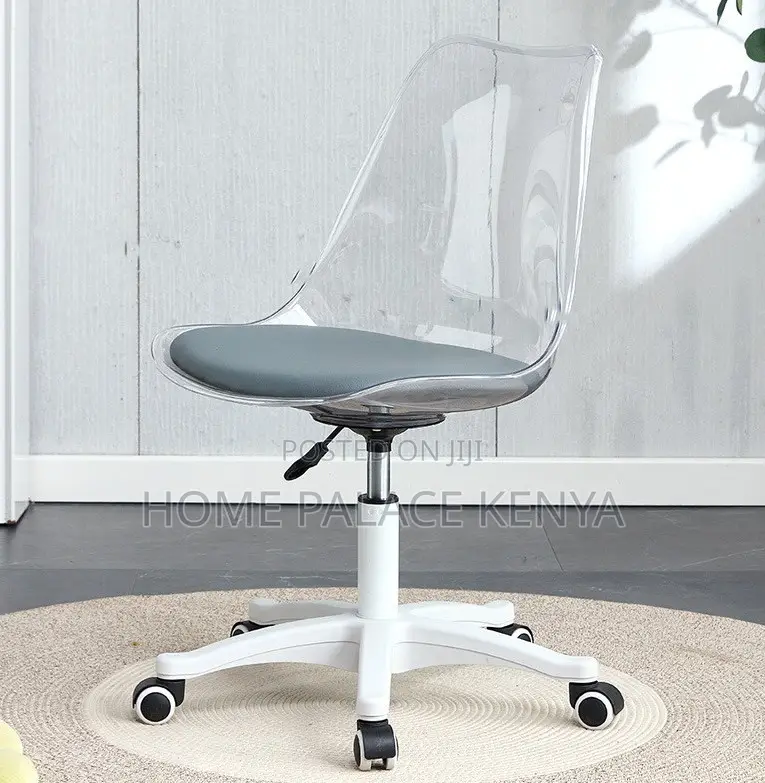Study Chair: Acrylic Swivel Leather Computer Lift Chair