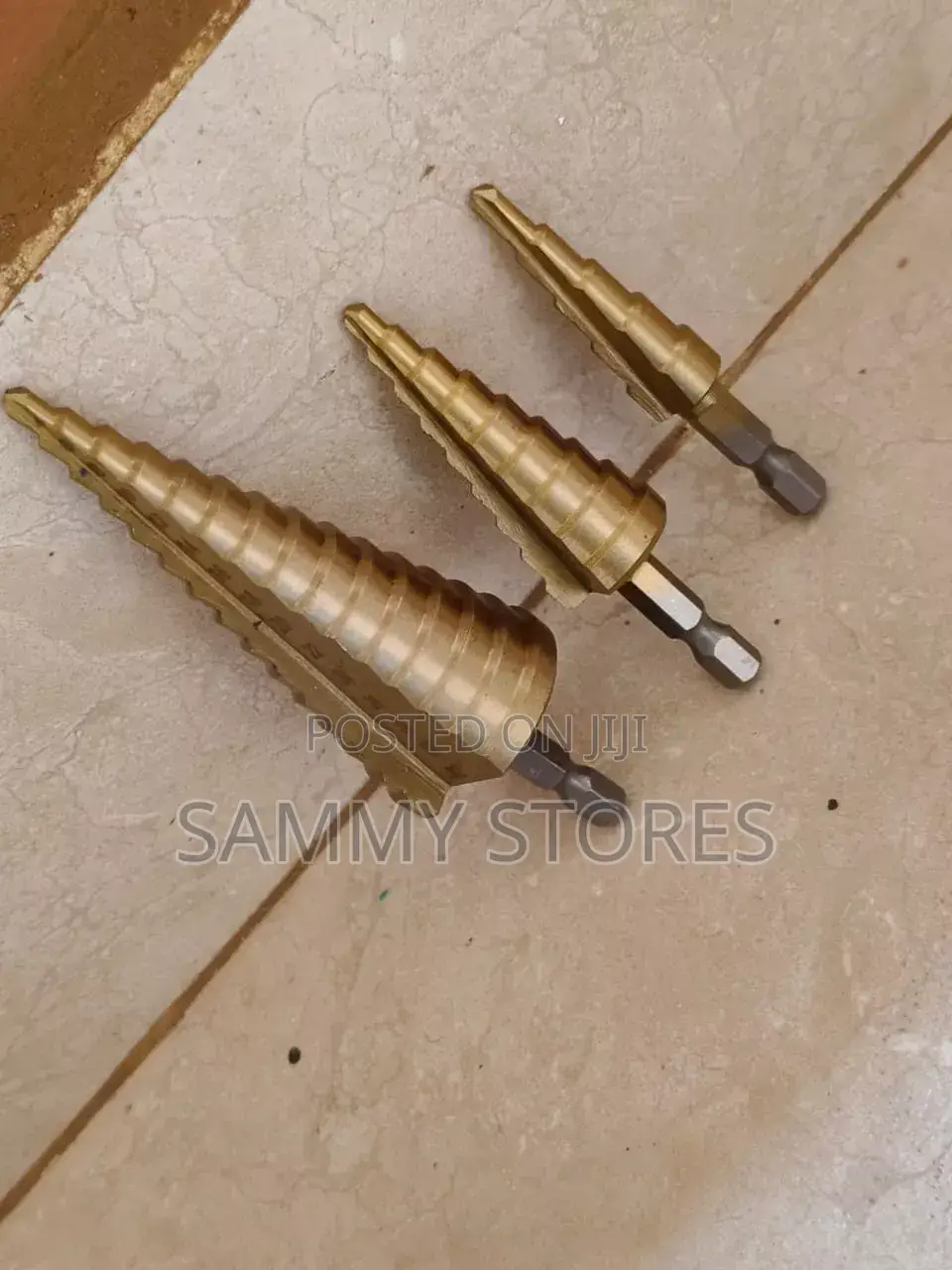 3-Piece HSS Titanium Step Drill Bit Set Cone Drill Bits for Metal