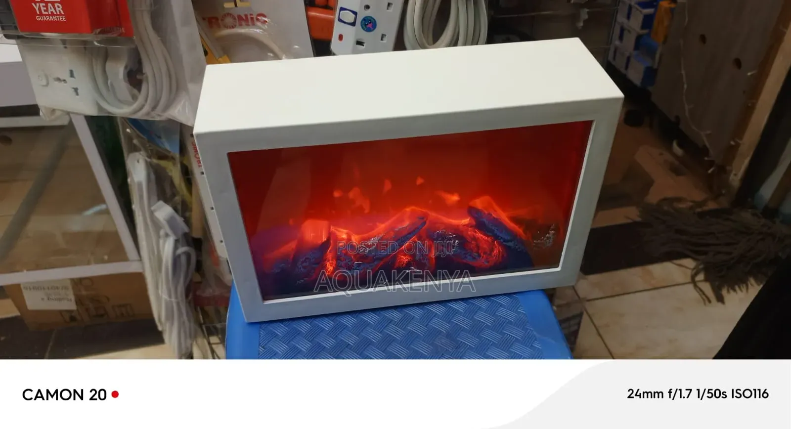 Multi Coloured Fireplace Decor