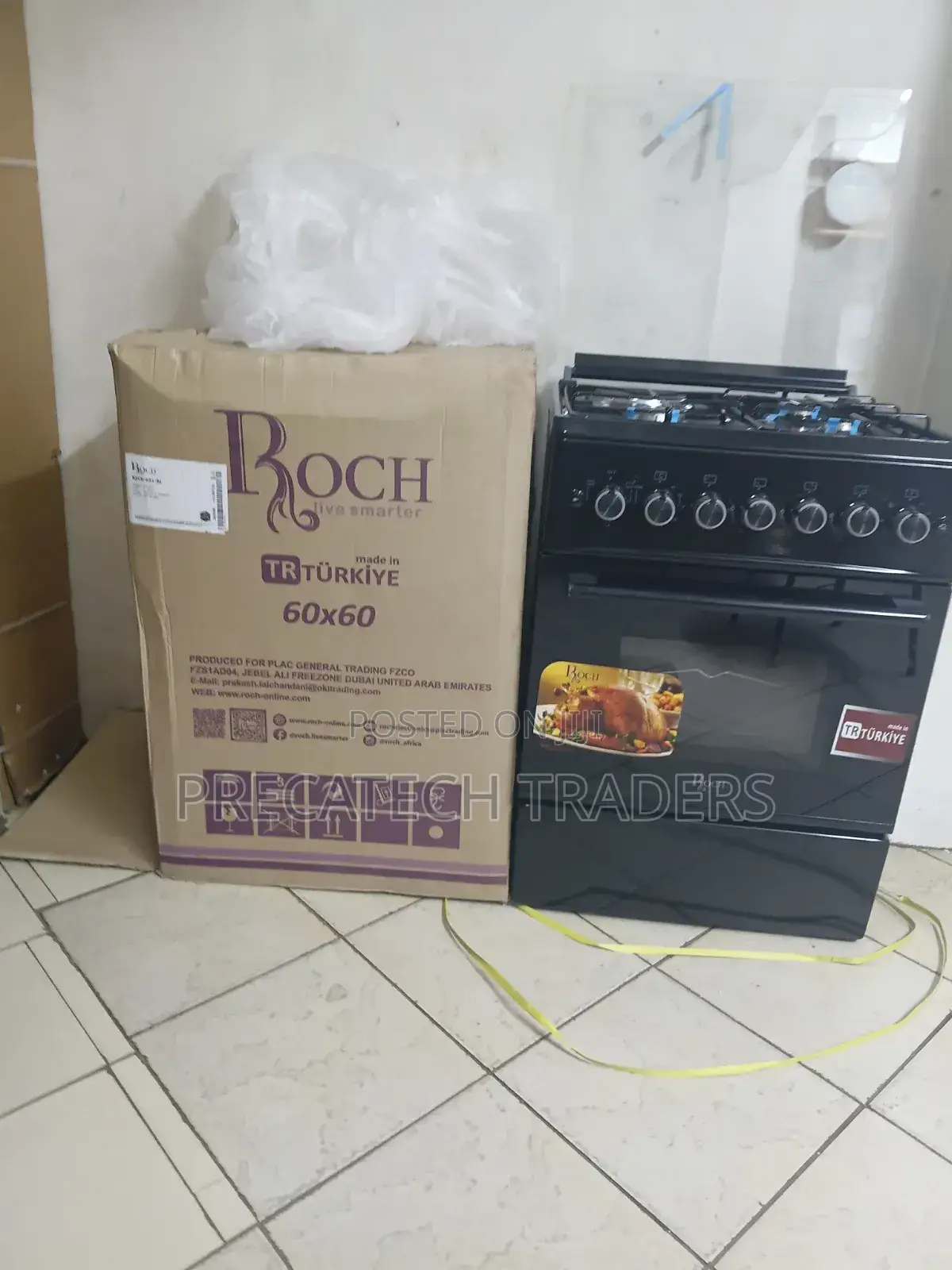 Roch 60x60 3+1 Standing Cooker – Black