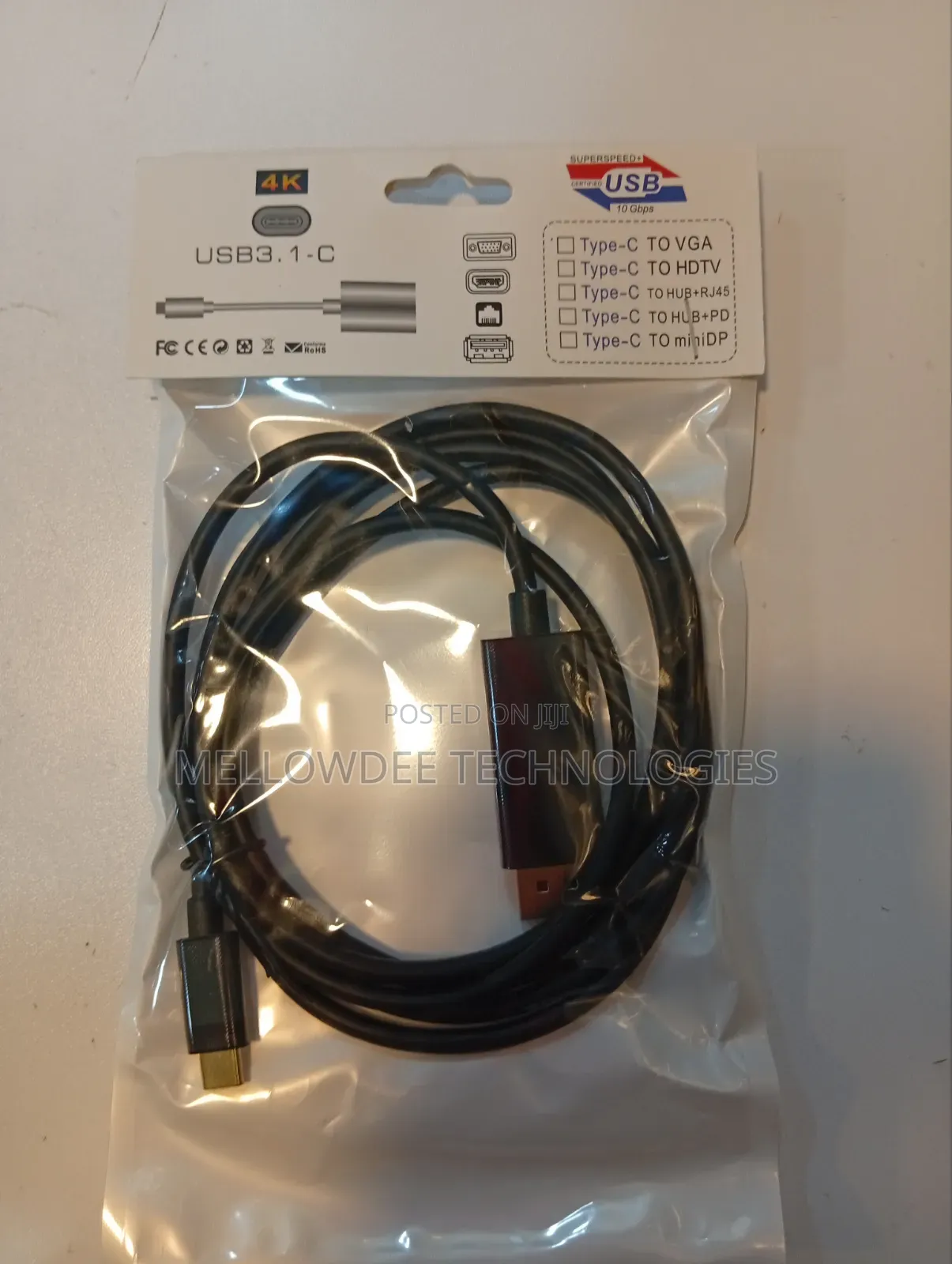 Type C to Display Port Cable