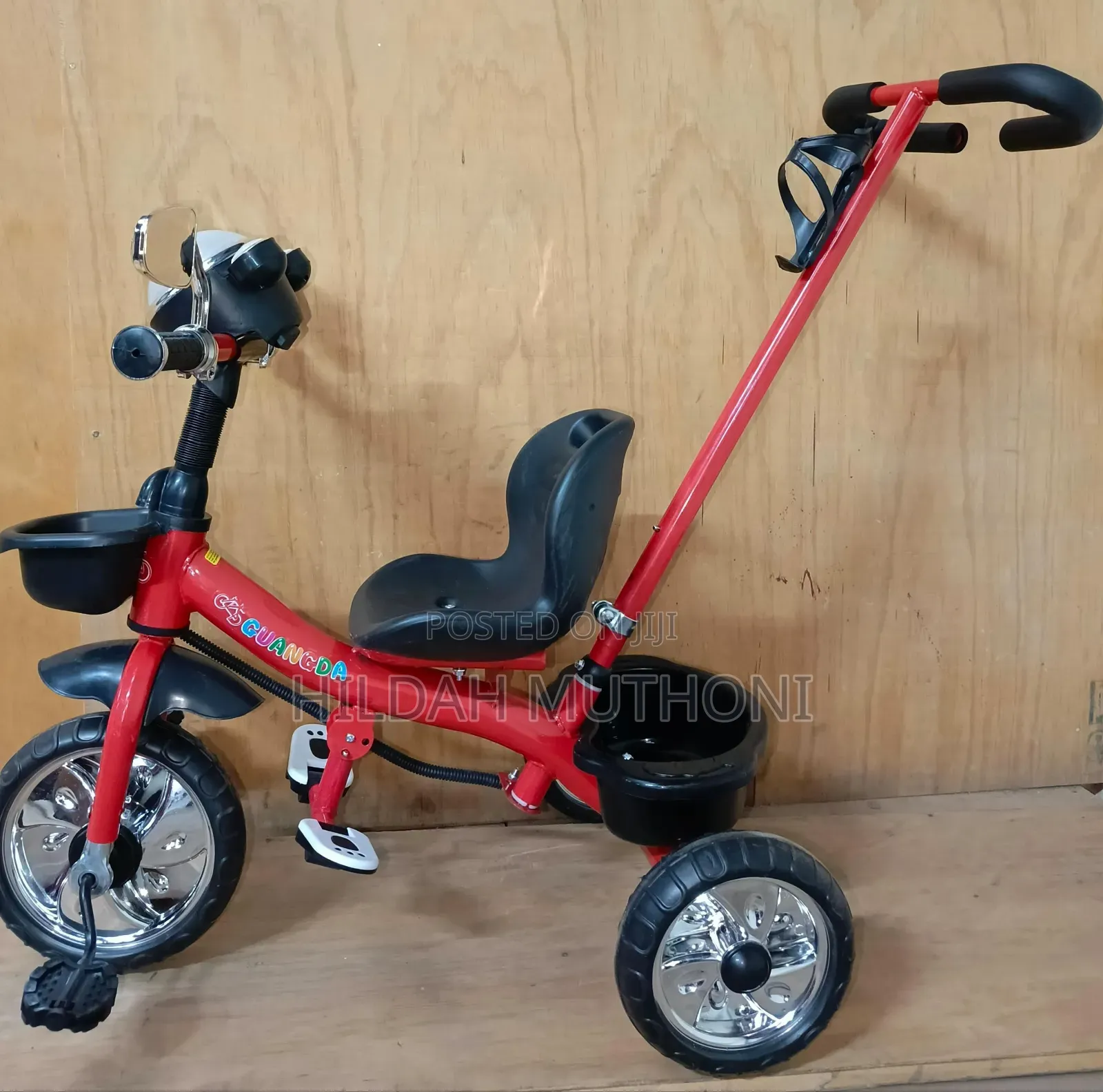 Tricycle With Push Handle