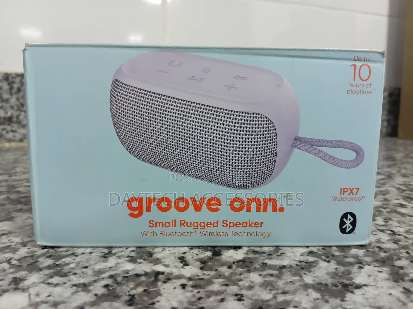 This Is an Onn. Groove Small Rugged Speaker