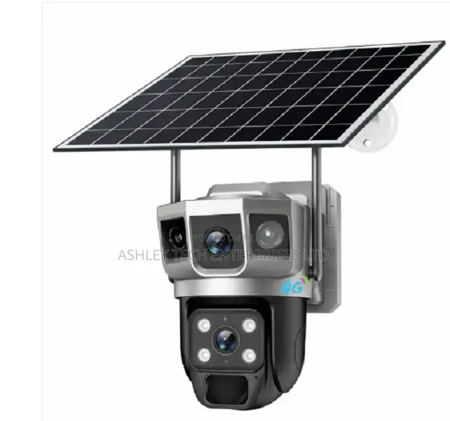 Wifi Dual-Lens Solar Security Camera – Waterproof Outdoor CCTV