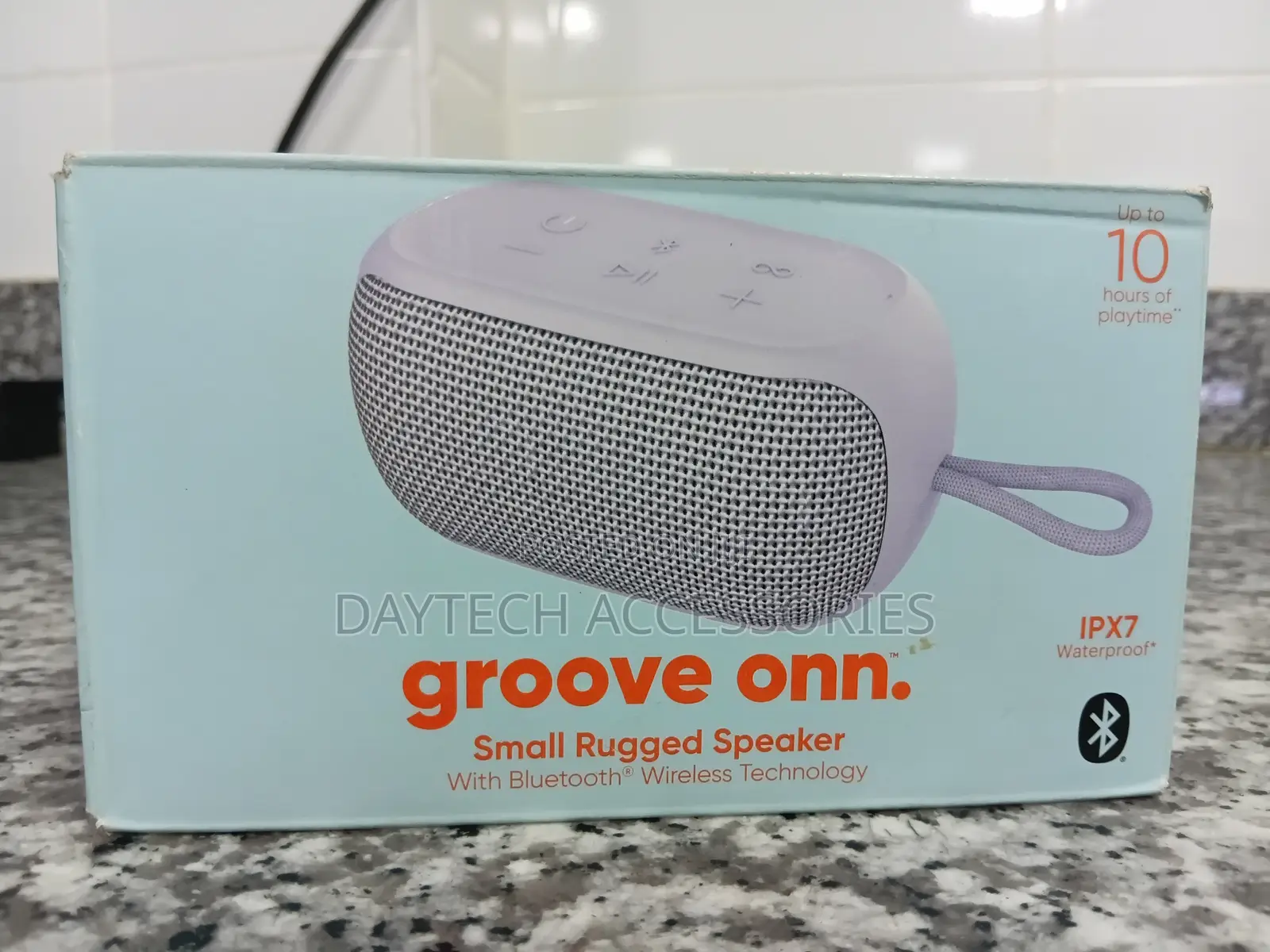 Groove Onn Small Rugged Portable Bluetooth Speaker.