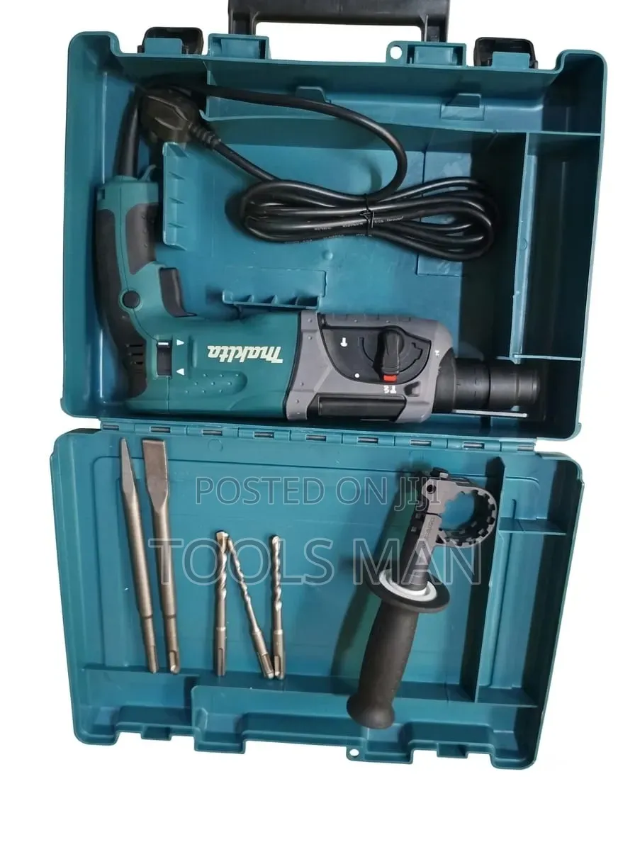 Makita 3-in-1 Rotary Hammer Drill Machine With Accessories Case.
