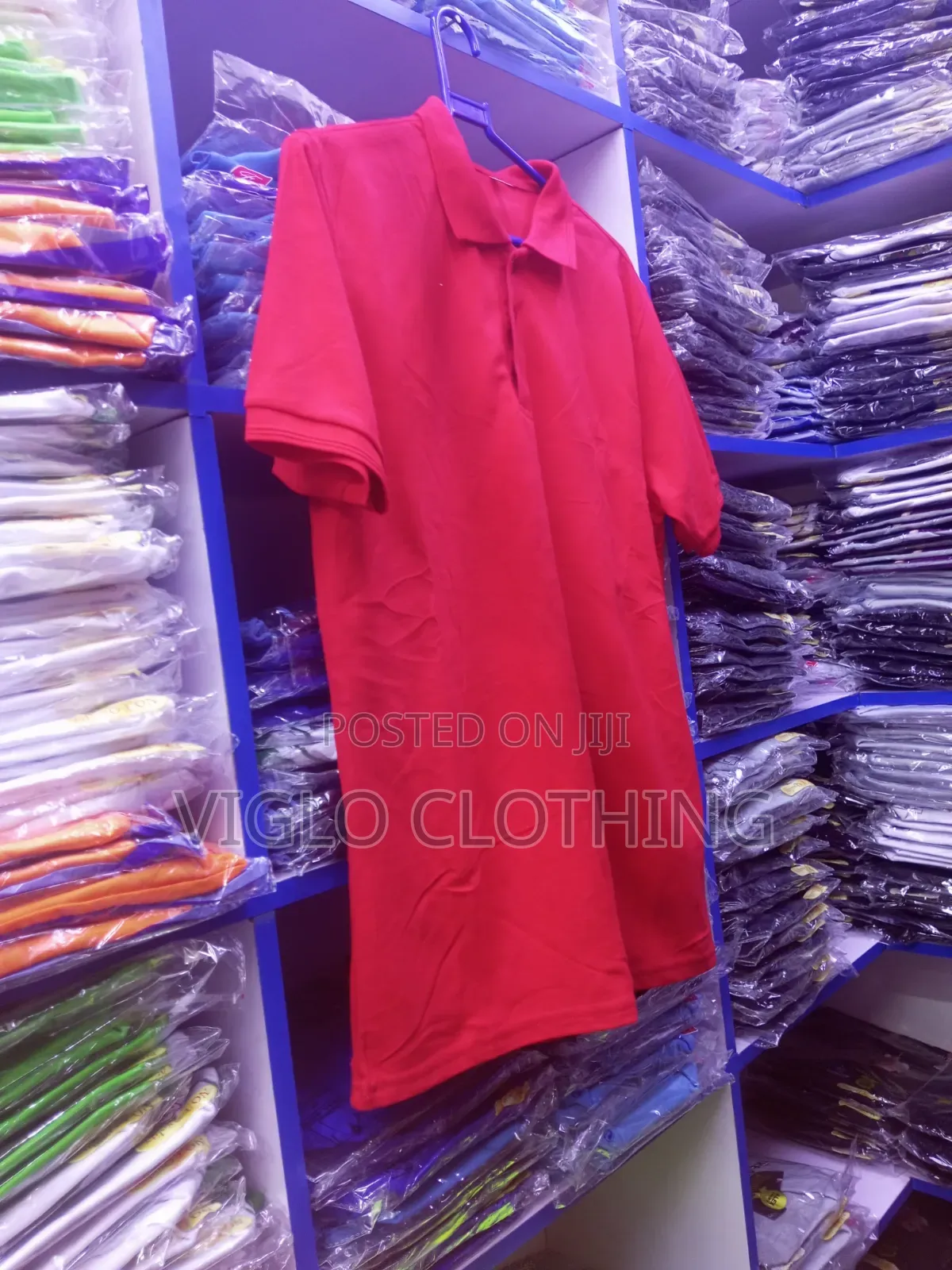 Plain Red Poloshirts in Wholesale and Single Orders