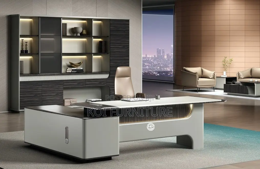 Office Desk; 2.4 Meters Modern Metal Executive CEO Office Desk