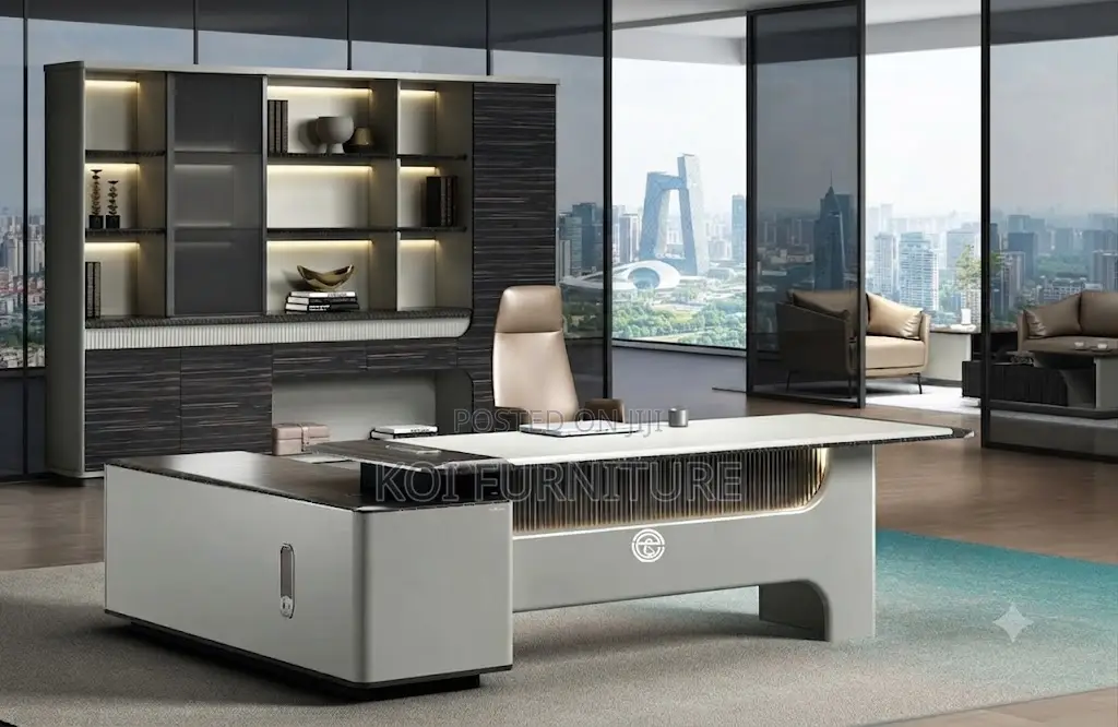 Office Desk; 2.4 Meters Modern Metal Executive CEO Office Desk